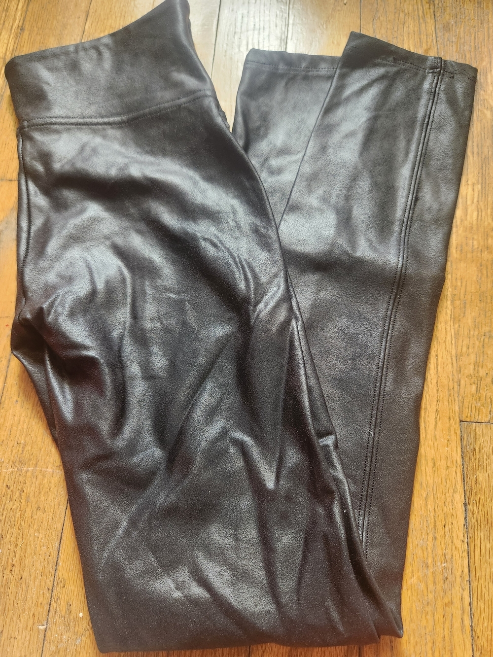 Spanx Black Faux Leather Women’s Leggings --Never Worn